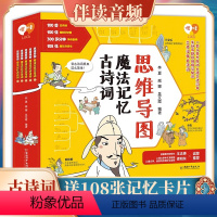 古诗词魔法记忆思维导图(全5册) [正版]思维导图魔法记忆古诗词全5册小学生必背古诗词儿童幼儿早教唐宋词诗三百首经典全套