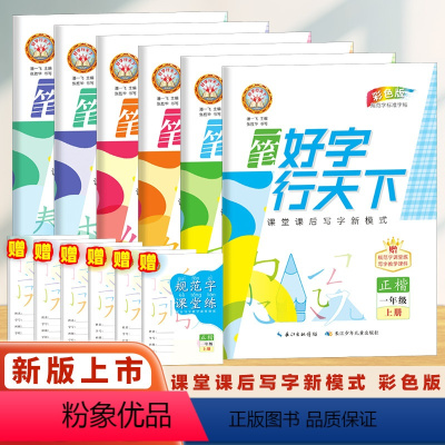 一年级下册 小学通用 [正版]2025新版一笔好字行天下一二三四年级五六年级上册下册彩色版钢笔楷书练字帖临摹控笔训练字帖