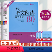 一年级 小学通用 [正版]2022版木头马小学语文阅读高效训练80篇一二三四五六年级阅读理解专项训练书人教版课外练习题上