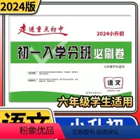 必刷卷[语文] 小学升初中 [正版]2024版走进重点初中初一入学分班必刷卷拔尖卷语文数学英语 小学六年级升初中分班卷综