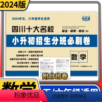 [正版]2024年四川十大名校小升初招生分班必刷卷数学试卷 绵阳成都市小学五六年级冲刺名校入学分班考试真题试卷小考小升