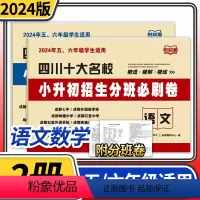 [正版]2024年四川十大名校小升初招生分班必刷卷语文数学试卷 绵阳成都市小学五六年级冲刺名校入学分班考试真题试卷小考
