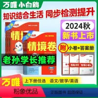 [正版]2024秋情境卷一二三四五六年级下册语文数学英语单元同步试卷期末测试卷全套数思维训练习题强化重难点专项突破万唯