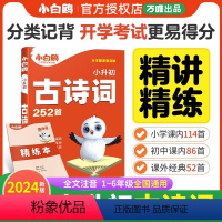 小升初古诗词252首 小学通用 [正版]2024小白鸥星空小升初古诗词252首名校直通车四五六年级小古文提分专练小学语文