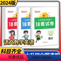 语文 [正版]2024阳光同学小学毕业升学复习18套试卷 语文数学英语小学升初中毕业升学系统总复习试卷六年级知识大全集锦