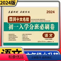 [正版]2024四川十大名校初一入学分班必刷卷语文 小学五六年级小升初真题卷总复习成都绵阳八大名校考进冲刺重点中学招生