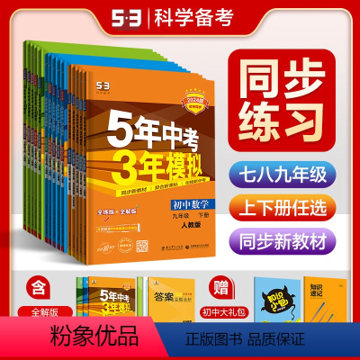 物化政史4本套 九年级下 [正版]53任选正品初中同步练习册七八九年级上下册语文数学英语化学物理生物历史政治地理科学五年