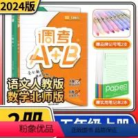 语文数学 小学五年级 [正版]2023版调考A+B五年级上册语文人教版数学北师大版2本 成都期末调考a十b小学生同步训练