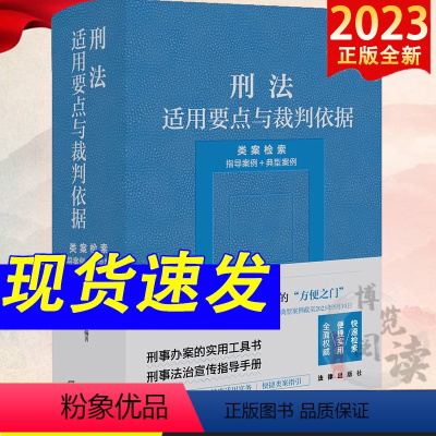 [正版]2023新书 刑法适用要点与裁判依据 类案检索 指导案例+典型案例 郝银钟 罗书平 刑事办案的实用工具书 刑事