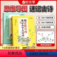 思维导图学古诗 [正版]思维导图学古诗 小学1-6年级必背古诗词背诵临摹双管齐下大开本同步课文速记古诗