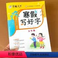 [五年级]寒假练好字 小学五年级 [正版]寒假写好字小学生五年级人教版寒假练字帖每日一练楷书笔画笔顺汉字描红本写好规范字