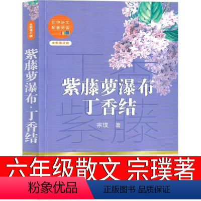 [正版]紫藤萝瀑布 丁香结 宗璞著六年级上册必读散文集37篇小学生课外书一朵木槿花 云野葫芦引北归记 小学生老师儿童读