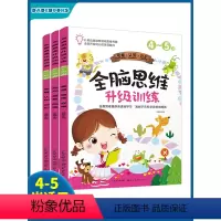 [4-5岁 全3本]全脑思维升级训练 [正版]全3册全脑开发思维训练 4到5岁智力书四岁宝宝早教书籍左右脑大脑开发儿童阶