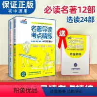 (全2册)名著导读考点精炼12+24部[赠练习册] 初中通用 [正版]名著导读考点精练初中 中考初中生必读四大名著导读与