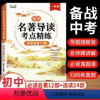 初中名著导读考点精炼必读名著12部 初中通用 [正版]2024版初中名著导读考点精练阅读名著导读与考点同步解读一本通中考