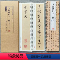 [正版]文徵明行书二帖 行书千字文+滕王阁序 名家碑帖近距离临摹卡2册全文 附简体旁注临摹本行书书法毛笔练字帖 崇文书