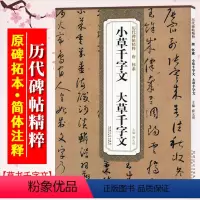 [正版]小草千字文 大草千字文 唐 怀素 历代碑帖精粹 草书书法毛笔字帖 附简体旁注 安徽美术出版社