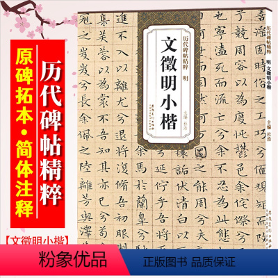 [正版]文徵明小楷 明代 历代碑帖精粹 附简体旁注 文征明离骚经赤壁赋楷书毛笔书法字帖 安徽美术出版社