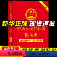 [正版]2022新版 中华人民共和国民法典 含司法解释 大字版 红底烫金民法典条文带条旨 中国法制出版社