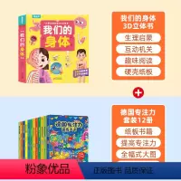[套装13册]我们的身体+德国专注力训练大书12册 [正版]新版青葫芦我们的身体3d立体书 儿童书绘本读物3-6-9-1