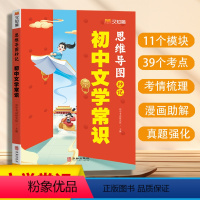 初中文学常识 初中通用 [正版]2024新版汉知简初中文学常识思维导图中考高频考点逐个击破高效备考初中必背文学文化常识积