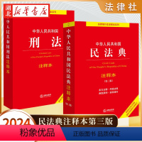 [正版]全2册2024适用 中华人民共和国民法典注释本 第3版+刑法 注释本 根据刑法修正案十二新修订 问题解答 实用