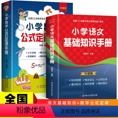 [全2册]语文基础知识手册+数学公式定律手册 小学通用 [正版]小学语文基础知识手册 彩图版 小学一二三四五六年级小升初