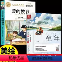 [2册]童年+爱的教育 [正版]爱的教育+童年 六年级必读课外书彩图原著完整版高尔基 三四五六年级上下册小学生快乐读书吧