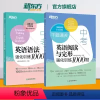 [全2册]中考英语语法+阅读完形 全国通用 [正版]中考英语阅读与完形强化训练1000题+语法强化训练1000题(共2本