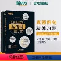 [正版]四级高频易错词一图了然(全2册) 备考2024年12月 思维背单词习题集真题例句 词语联想 cet4级黑宝书籍