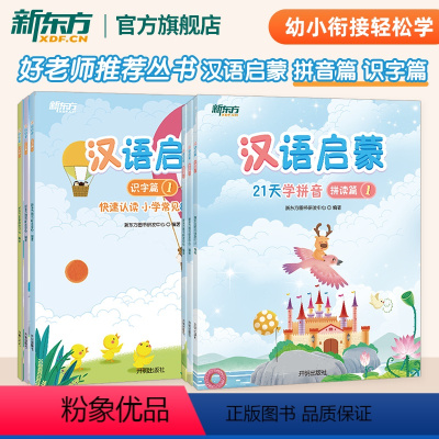 2套合集 汉语启蒙 拼读篇+识字篇 [正版]新东方好老师丛书汉语启蒙拼读篇识字篇 幼小衔接学龄前儿童幼升小一年级低年级拼