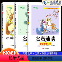 [中考 3本]名著速读+名著选读+真题全刷 初中通用 [正版]2024名著速读选读中考名著真题全刷七八九年级初中生名著导