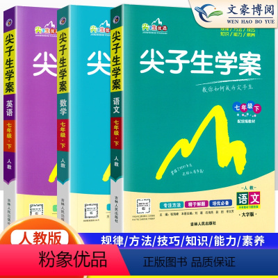 [人教版]七下语数英 3本套装 七年级/初中一年级 [正版]2024新版尖子生学案七年级上册下册数学语文英语生物地理政治