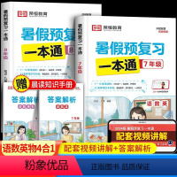 暑假预复习一本通 七年级/初中一年级 [正版]2024新版荣恒教育暑假预复习一本通7七8八年级语文数学英语物理21天暑期