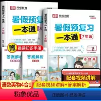 暑假预复习一本通 七年级/初中一年级 [正版]2024新版荣恒教育暑假预复习一本通7七8八年级语文数学英语物理21天暑期