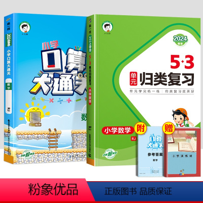 [2册人教版]口算大通关+单元归类 三年级下 [正版]斗半匠甄选口算大通关一年级2024春二三四五六年级下册上册数学人教