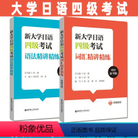 [正版]大学日语四级2本新大学日语四级考试词汇+语法精讲精练(附赠音频)