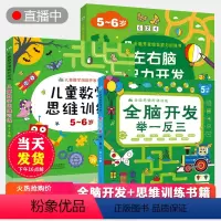 [正版]全脑开发5-6岁儿童思维训练书籍3册左右脑潜能开发绘本幼儿园趣味益智游戏启蒙小班左右脑阶梯数学游戏图画捉迷藏逻