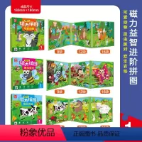 磁力拼图第1阶段(9 12 16各3片)共3本 [正版]进阶益智磁力拼图2-3到6岁 磁性洞洞书婴儿早教书籍宝宝撕不烂认