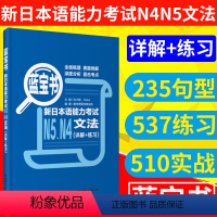 [正版]蓝宝书新日本语能力考试N5N4文法 详解+练习 新题型新日语能力测试N4N5文法真题考点详解 n5n4实战练