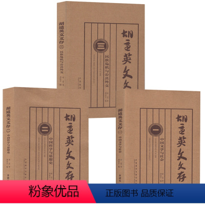 [正版]全三册胡适英文文存 1+2+3 胡适著 胡适的书籍 中国哲学史 胡适文集 胡适文存胡适日记中国古代哲学史的著作
