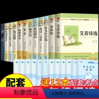 [全套12册]九年级上下册必读正版 [正版]全套12册 九年级课外阅读书籍必读名著艾青诗选和水浒传原著完整版简爱儒林外史