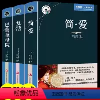 [正版]全3册简爱+复活+巴黎圣母院 中英文双语版英汉对照互译书籍 初中生高中大学生课外阅读经典英文小说英语必读女生励