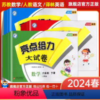 语文+数学+英语[3本]江苏专用 三年级下 [正版]2024春亮点给力大试卷一年级二三四五六年级下册上册小学语文数学英语