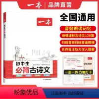古诗文+字帖 初中通用 [正版]2024 初中生必背古诗文+古诗文练字帖 初中文言文古诗文背诵打卡阅读训练通