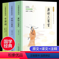 [全3册]唐诗+宋词+千家诗 [正版]全3册 唐诗+宋词+千家诗 青少年课外阅读书读图注释精彩解说唐诗完整版全集6-8-