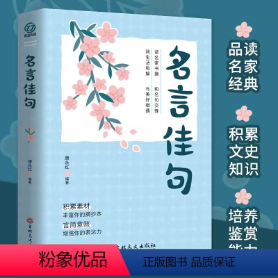 名言佳句 [正版]名言佳句珍藏全集原著一句顶一万句名言小学版优美句子积累大全成人中小学生名人名言书经典语录佳句辞典好词好