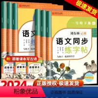 语文同步练字帖 一年级下 [正版]2024版刘有林正楷控笔训练字帖金陵书山有林小学语文同步练字帖一年级二年级三年级四年级