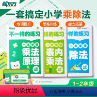 [全3册]小学乘法+除法 小学通用 [正版]小学乘除法专项训练习不一样的练习小学乘法除法一二三年级表内乘法原理除法启蒙竖