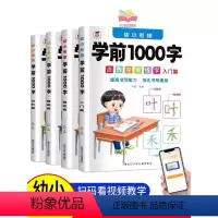 [全套4册] [正版]幼小衔接学前1000字点阵控笔练字帖幼儿园一日一练练字汉字描红训练笔画笔顺幼升小写字本每日一练中班